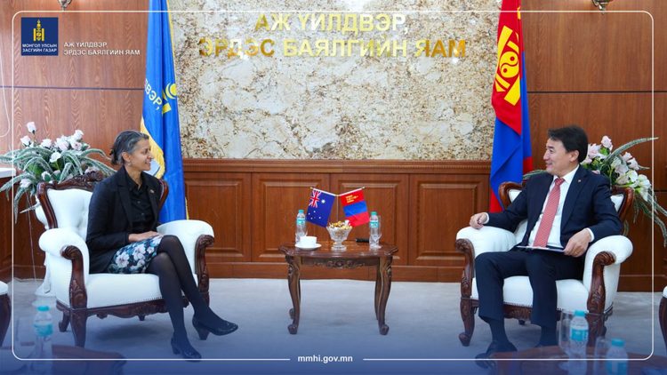 АЖ ҮЙЛДВЭР, ЭРДЭС БАЯЛГИЙН САЙД Г.ДАМДИННЯМ АВСТРАЛИЙН ХОЛБООНЫ УЛСЫН ЭЛЧИН САЙДЫН ЯАМНЫ ХЭРГИЙГ ТҮР ХАМААРАГЧ ЛАЛИТА КАПУРЫГ ХҮЛЭЭН АВЧ УУЛЗАВ